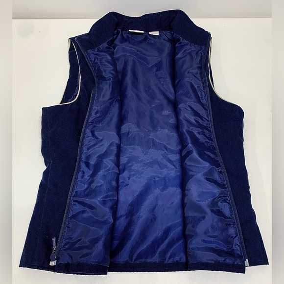 Women's E P PRO Navy Beige Microfiber Lightweight Versatile Golf Vest - Picture 15 of 16